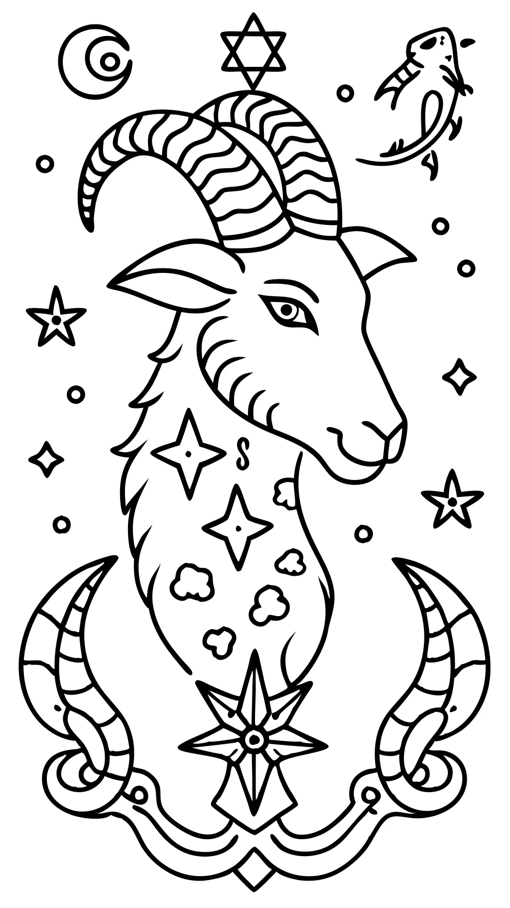 capricorn coloring pages